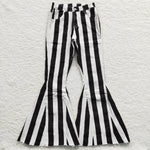 Black & White Stripes Adult Denim Jeans