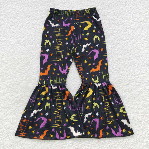 Girl halloween black bell bottom pants