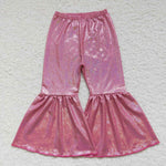 Little girl pink glitter bell pants