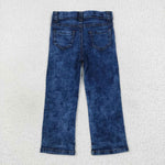 Kids blue denim straight ripped jeans