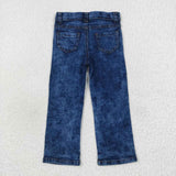 Kids blue denim straight ripped jeans