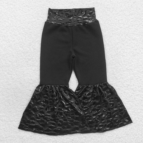 Toddler girl black bell bottom pants