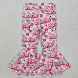 P0294 pink long girl bell bottom