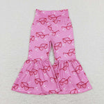 P0365 baby girl clothes love glasses girl valentines bell bottoms pants