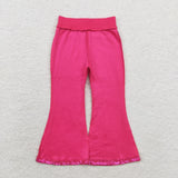 P0499 baby girl clothes hot pink sequin pant girl bell bottom pant