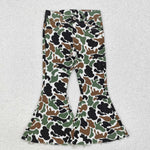 P0582 baby girl clothes camouflage girl bell bottom pant jeans pant