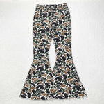 P0583  adult clothes camouflage adult womens bell bottoms pant jeans pant