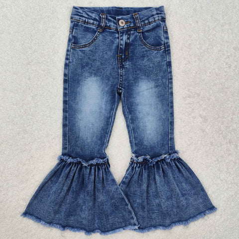 P0676  baby girl clothes girl bell bottom pant jeans pant