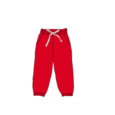 P0740 pre-order baby girl clothes red girls yoga pant-2025.1.26