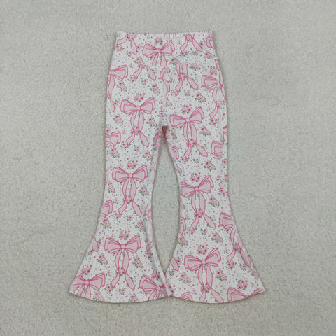 P0773 baby girl clothes bows girl winter yoga bell bottom pant