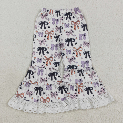 P0783  baby girl clothes bows girl bell bottom pant