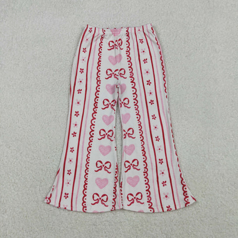P0894 baby girl clothes bows girl valentine  bell bottom pant