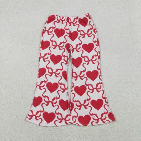 P0895  baby girl clothes bows girl valentine  bell bottom pant