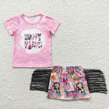 2.99  GSD0317 vibes pink tassel girls outfits