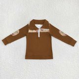 BT0298 brown long sleeve shirt