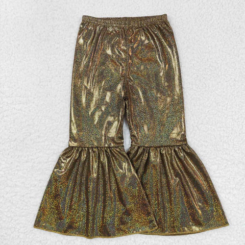 P0186 brown girls bell bottom pants