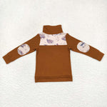 BT0343 long sleeve brown boy shirt