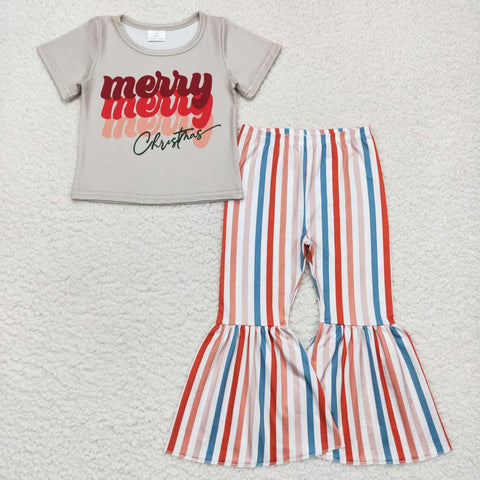 GSPO0882 short sleeve shirt and bell bottom girls outfits