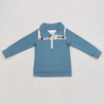 BT0329 long sleeve shirt blue boys clothes