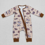 LR0667 duck long sleeve baby romper