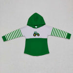 BT0371 green long sleeve shirt boys top clothes