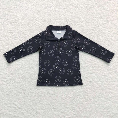 BT0398 long sleeve Black boys shirt