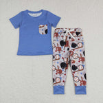 BSPO0164 blue shirt and pants boy outfits