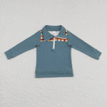 BT0313 blue long sleeve boy shirt