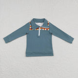 BT0313 blue long sleeve boy shirt