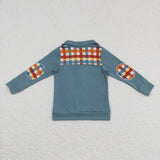 BT0313 blue long sleeve boy shirt