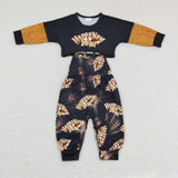 GLP0815 black and yellow happy new year baby romper