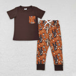 BSPO0165 short sleeve shirt and pants boy outfits