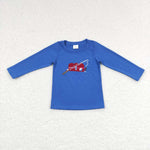 BT0364 blue long sleeve boy shirt