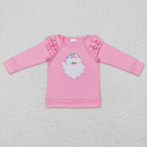 GT0369 Christmas pink long sleeve girl shirt