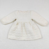 GLD0263 white long sleeve baby dress