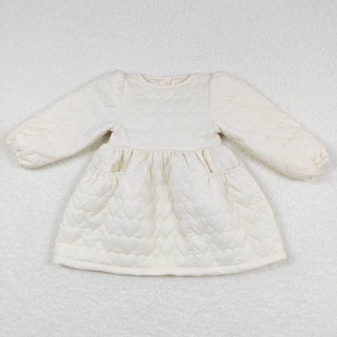 GLD0263 white long sleeve baby dress