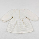 GLD0263 white long sleeve baby dress