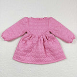 GLD0269 pink long sleeve girls dress