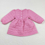 GLD0269 pink long sleeve girls dress