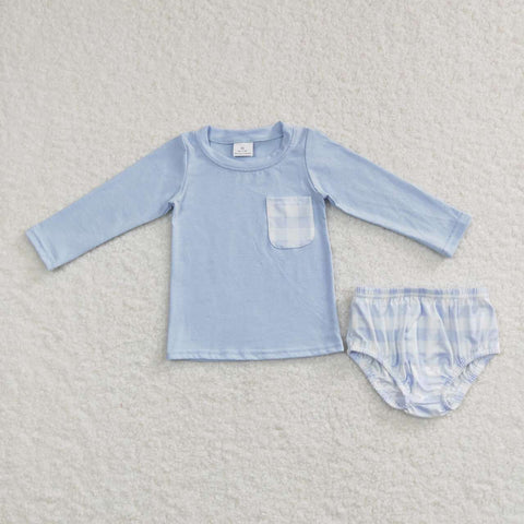 GBO0194 blue long sleeve girls outfits