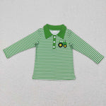 BT0405 green long sleeve boy shirt