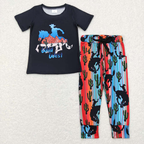 BSPO0138 short sleeve shirt and pants boy outfits