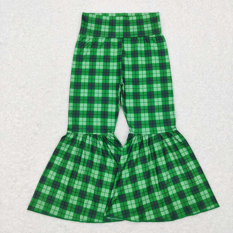 P0341  green bell bottom girl pants