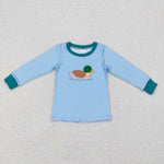 BT0402 duck print  long sleeve shirt top