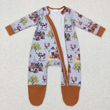 LR0632  farm long sleeve baby romper