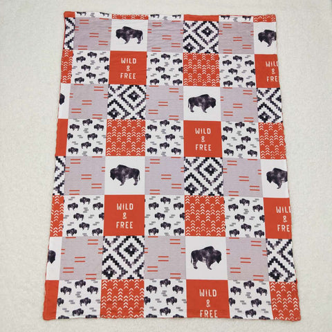 BL0072 cow print baby blanket