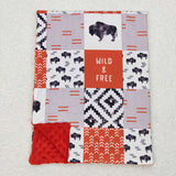 BL0072 cow print baby blanket