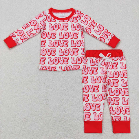 BLP0416 red long sleeve shirt and pants boy outfits