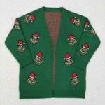 GT0371 christmas green long sleeve shirt