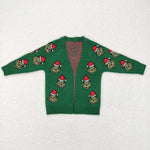 GT0371 christmas green long sleeve shirt